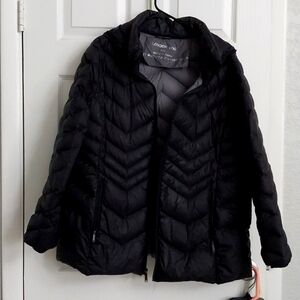 A London Fog Down Feather jacket in black, size XXL